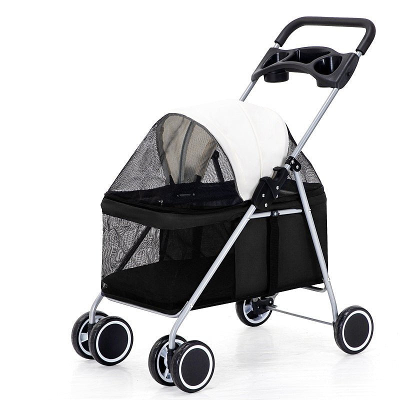Cat Outdoor Portable Folding Pet Stroller Car Dog Cat Pika Small Lightweight Carriage - WaggingTailsMall - Free Shipping - Guaranteed Returns!