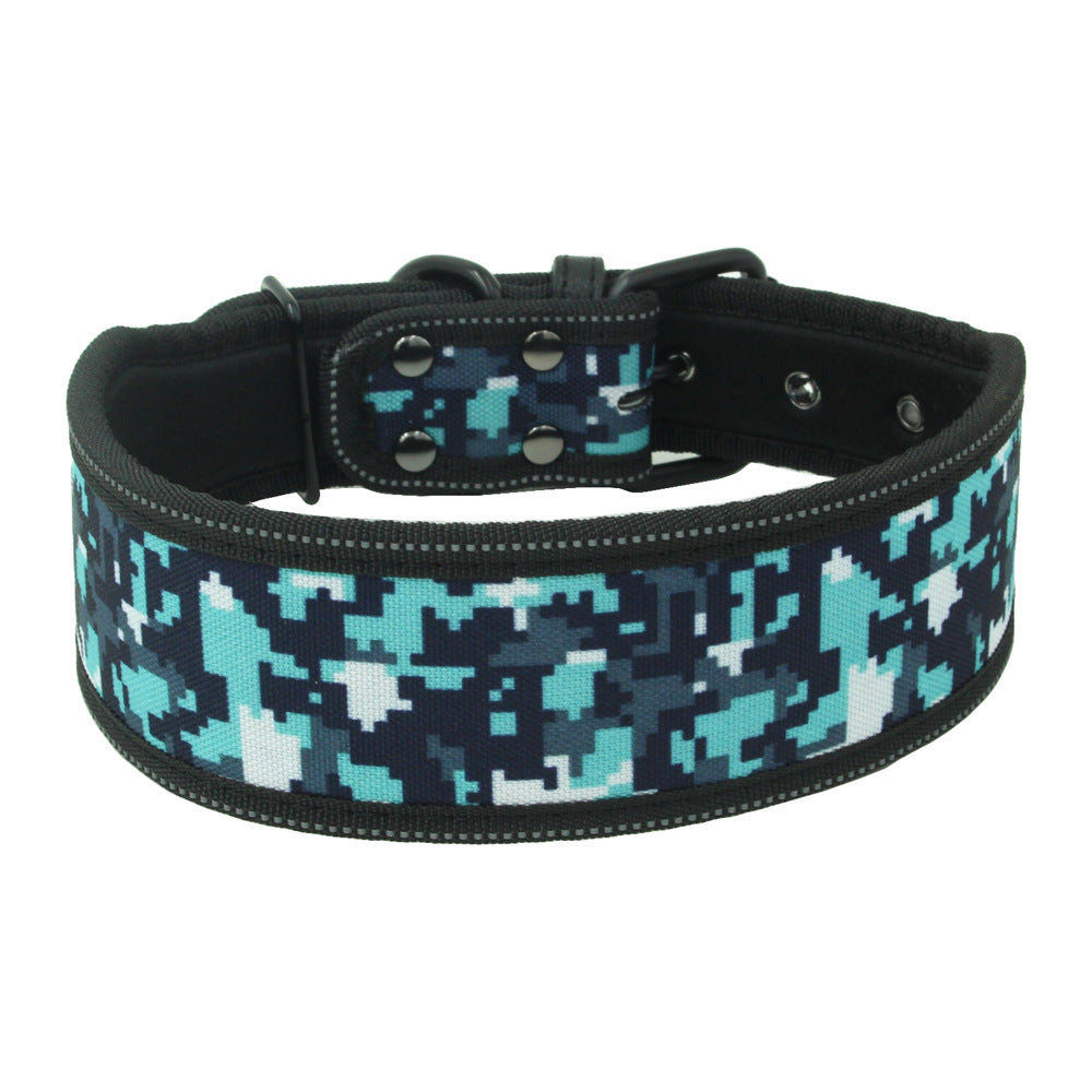 Reflective Pet Collar Medium And Large Dog Collar Printed Light Board Dog Collar