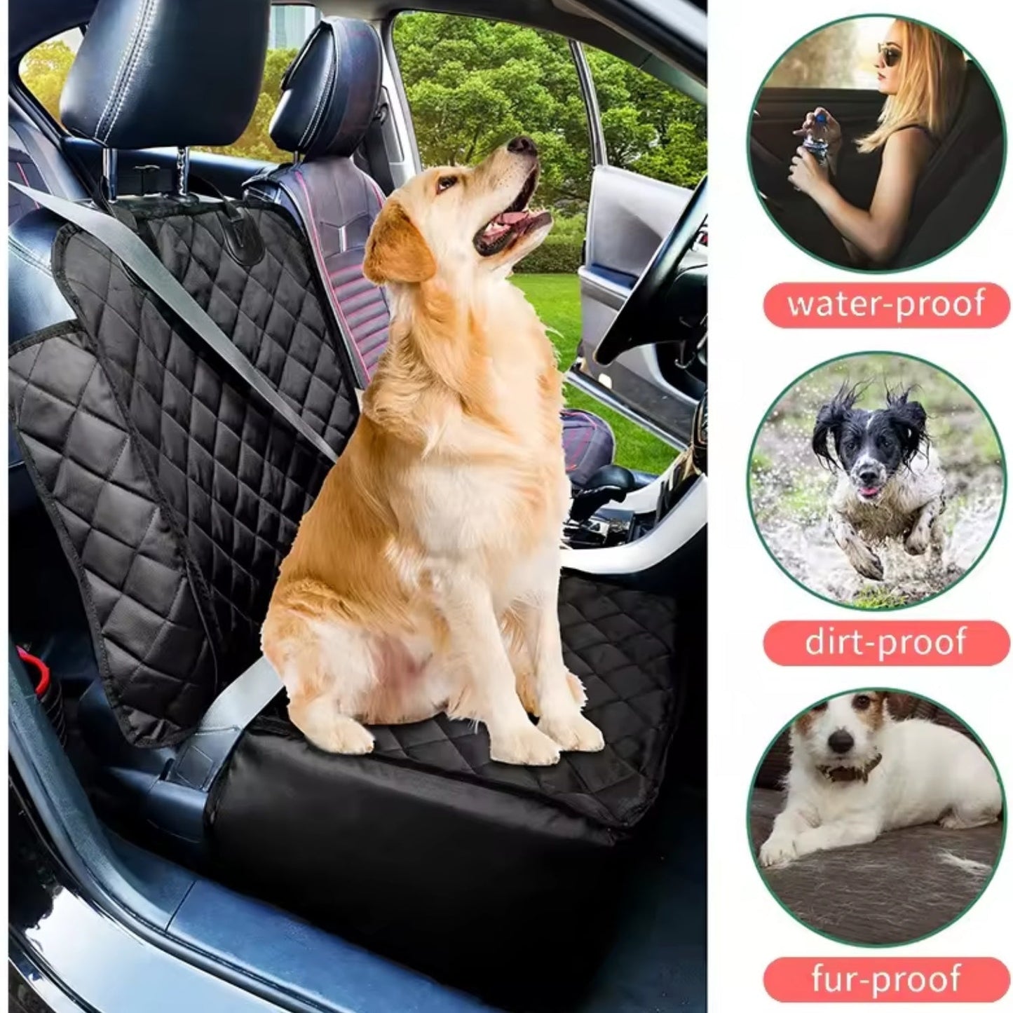 DOg Car Seat Cover, Waterproof Pet Front Seat Cover Vehicle Seat Protection, Scratch Proof & Nonslip Pet Car Seat Protector Dog Seat Cover For Cars, Trucks & SUV - WaggingTailsMall - Free Shipping - Guaranteed Returns!