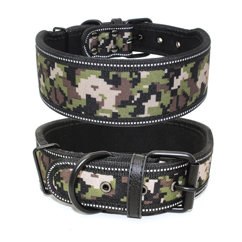 Reflective Pet Collar Medium And Large Dog Collar Printed Light Board Dog Collar