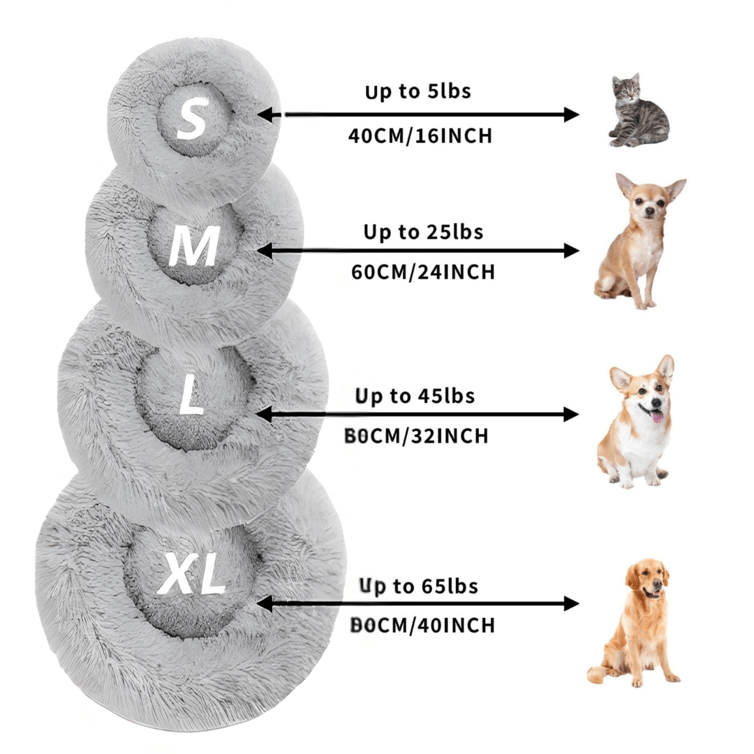 Fluffy | Warm Donut Dog Bed - WaggingTailsMall - Free Shipping - Guaranteed Returns!