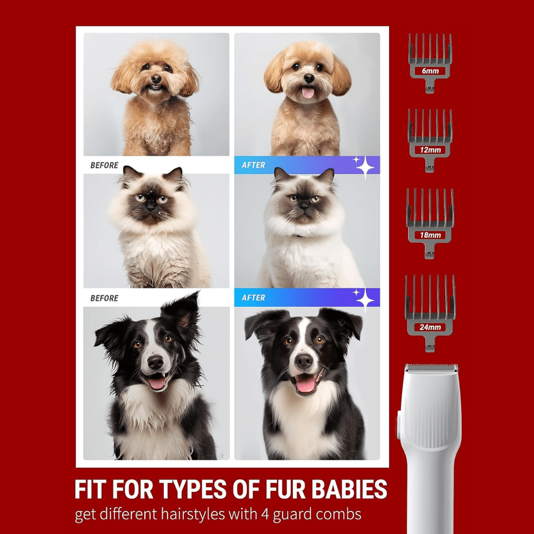 VacLife Pet Hair Vacuum 3 - in - 1 Pet Grooming Kit - WaggingTailsMall - Free Shipping - Guaranteed Returns!