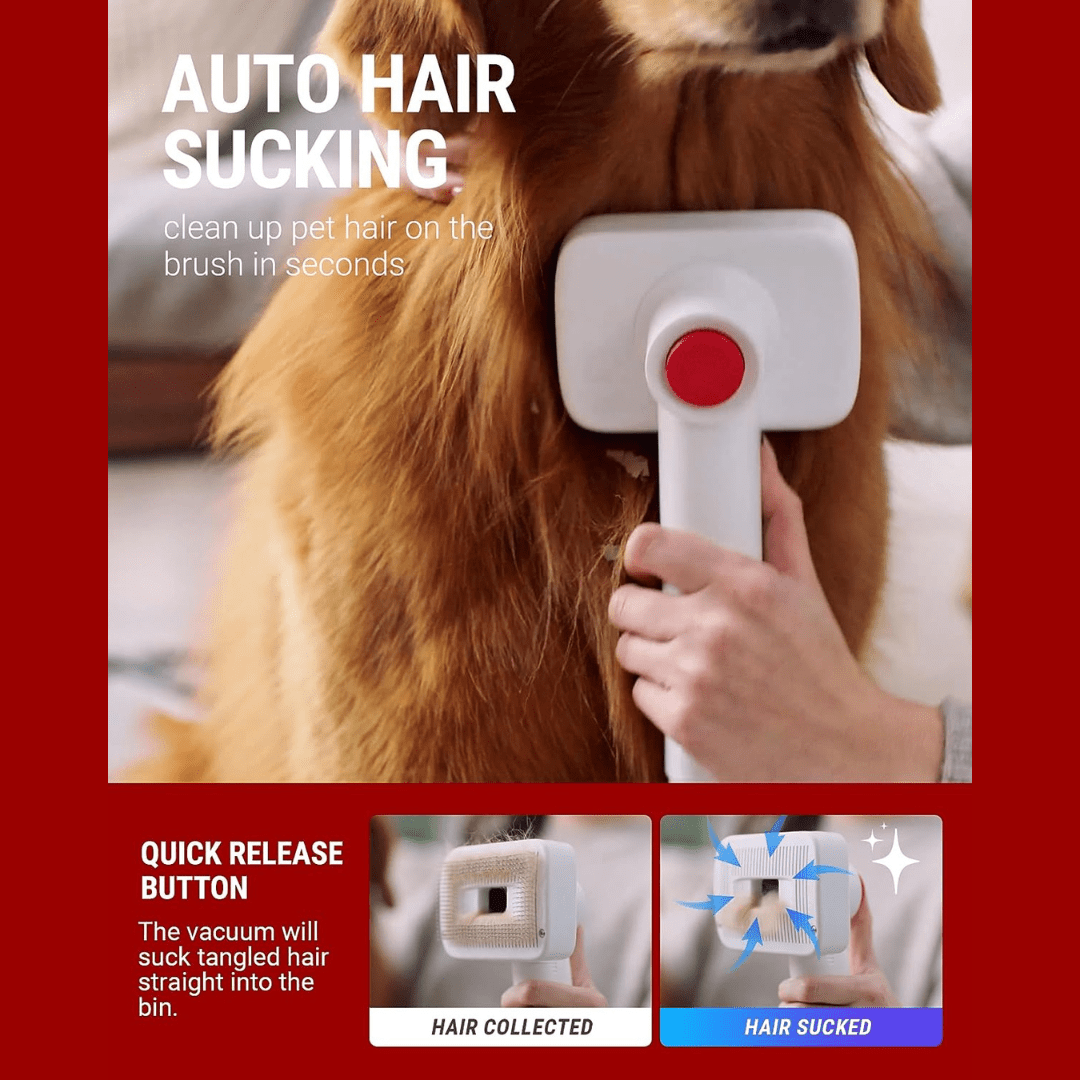 VacLife Pet Hair Vacuum 3 - in - 1 Pet Grooming Kit - WaggingTailsMall - Free Shipping - Guaranteed Returns!
