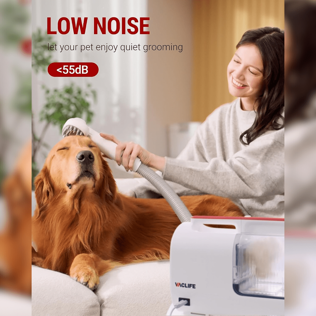VacLife Pet Hair Vacuum 3 - in - 1 Pet Grooming Kit - WaggingTailsMall - Free Shipping - Guaranteed Returns!