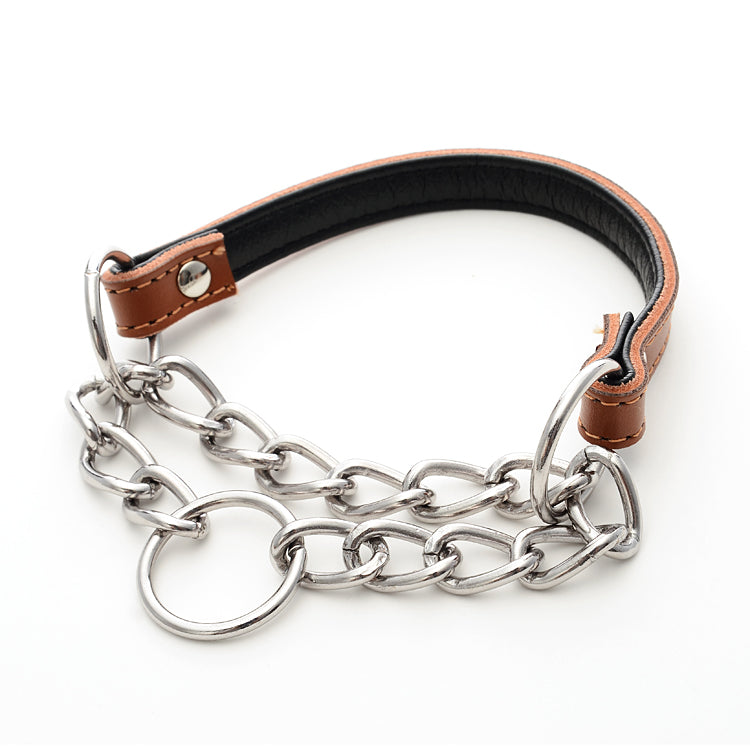 Dog leash cowhide collar dog leash