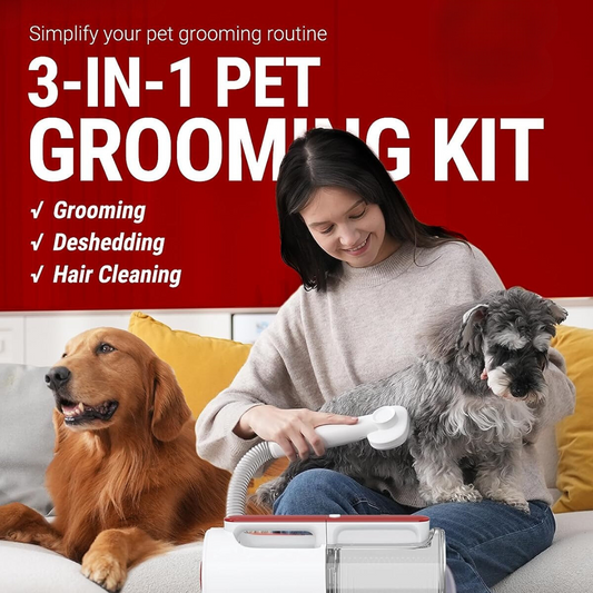 VacLife Pet Hair Vacuum 3-in-1 Pet Grooming Kit