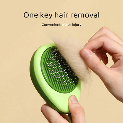 Creative Cat Grooming Comb Portable Massage Brush One-Button Remove Floating Hair Scraper Cats Dogs Pet Self Cleaning Tool Accessories