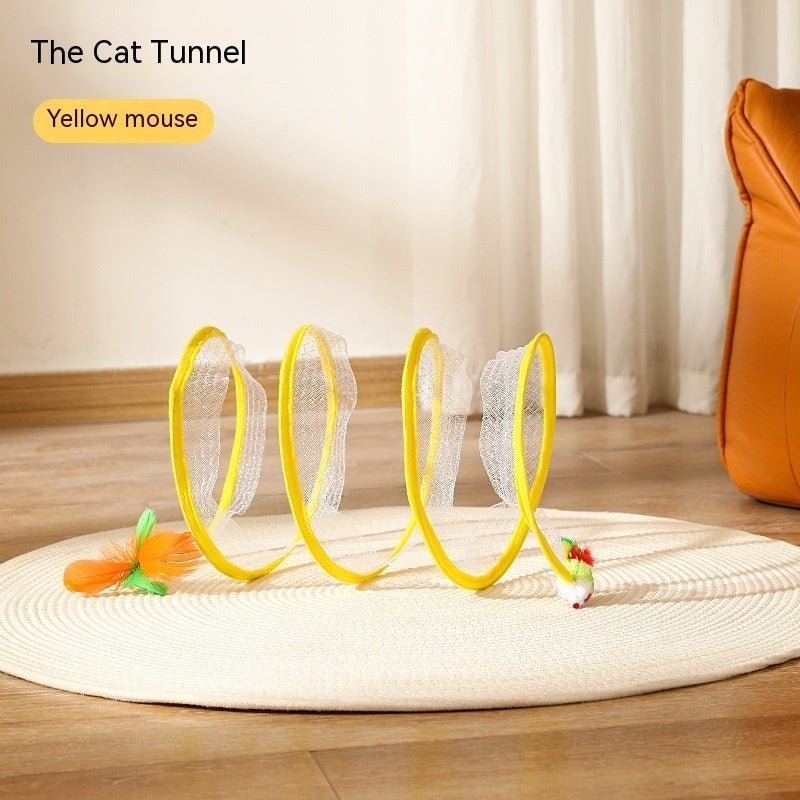 Folded Tunnel |S Type Cats Tunnel |Interactive Cat Toy - WaggingTailsMall - Free Shipping - Guaranteed Returns!