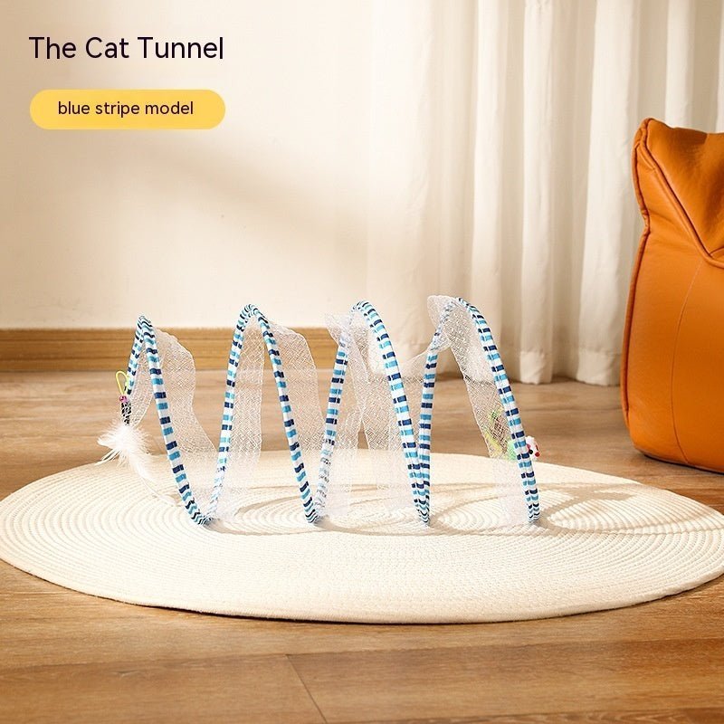 Folded Tunnel |S Type Cats Tunnel |Interactive Cat Toy - WaggingTailsMall - Free Shipping - Guaranteed Returns!