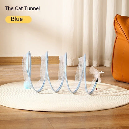 Folded Tunnel |S Type Cats Tunnel |Interactive Cat Toy - WaggingTailsMall - Free Shipping - Guaranteed Returns!