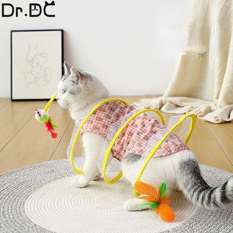 Folded Tunnel |S Type Cats Tunnel |Interactive Cat Toy - WaggingTailsMall - Free Shipping - Guaranteed Returns!