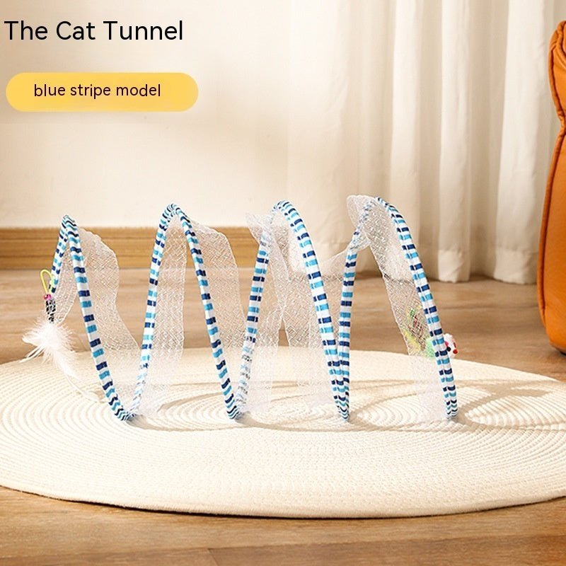 Folded Tunnel |S Type Cats Tunnel |Interactive Cat Toy - WaggingTailsMall - Free Shipping - Guaranteed Returns!