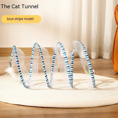 Folded Tunnel |S Type Cats Tunnel |Interactive Cat Toy - WaggingTailsMall - Free Shipping - Guaranteed Returns!