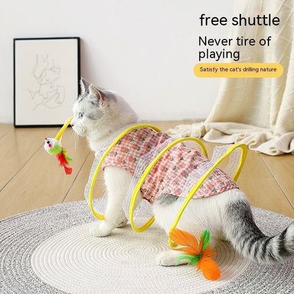 Folded Tunnel |S Type Cats Tunnel |Interactive Cat Toy - WaggingTailsMall - Free Shipping - Guaranteed Returns!