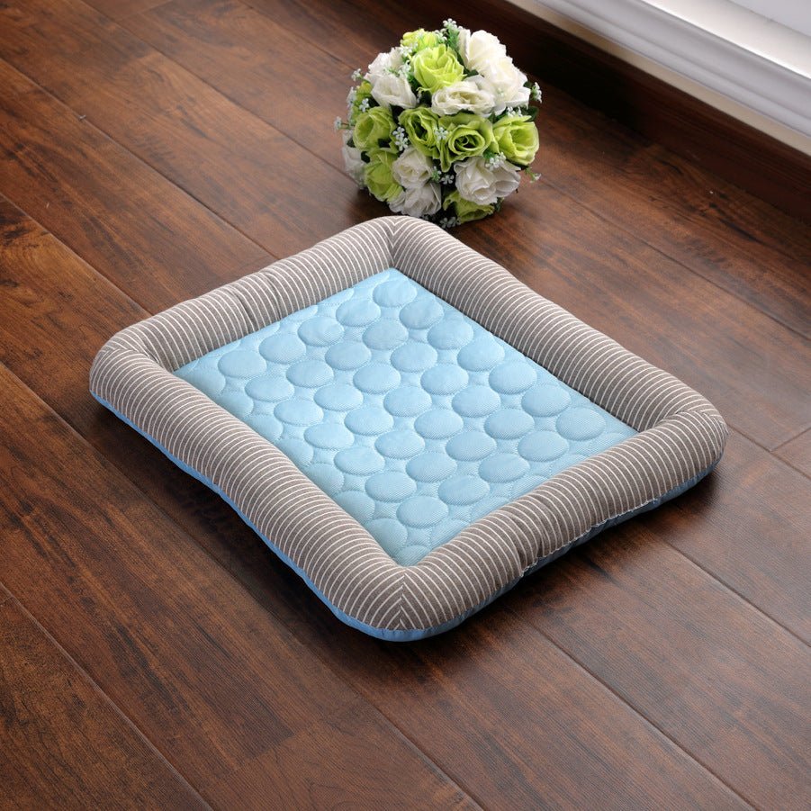 Pet Cooling Pad Bed For Dogs Cats Puppy Kitten Cool Mat Pet Blanket Ice Silk Material Soft For Summer Sleeping Blue Breathable - WaggingTailsMall - Free Shipping - Guaranteed Returns!