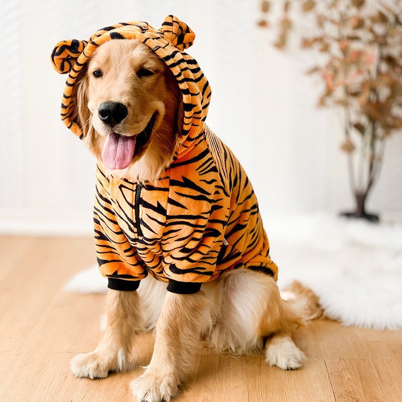 Pet Dog Golden Retriever Clothes Tiger Pet Costume - WaggingTailsMall - Free Shipping - Guaranteed Returns!