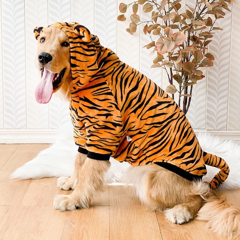 Pet Dog Golden Retriever Clothes Tiger Pet Costume - WaggingTailsMall - Free Shipping - Guaranteed Returns!