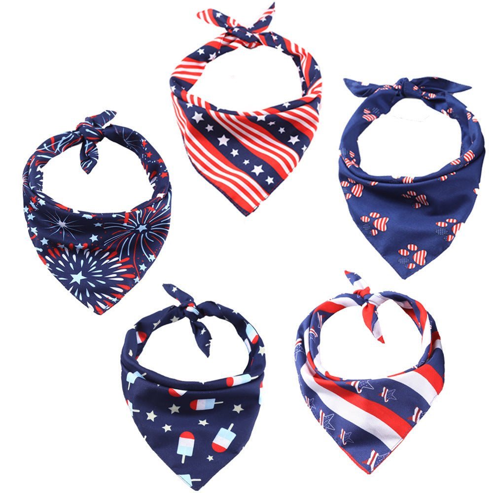 Pet drool scarf American flag scarf - WaggingTailsMall - Free Shipping - Guaranteed Returns!