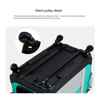 Portable | Anxious Pets | Covered Pet Trolley | Car Travel Bag | Green Color - WaggingTailsMall - Free Shipping - Guaranteed Returns!