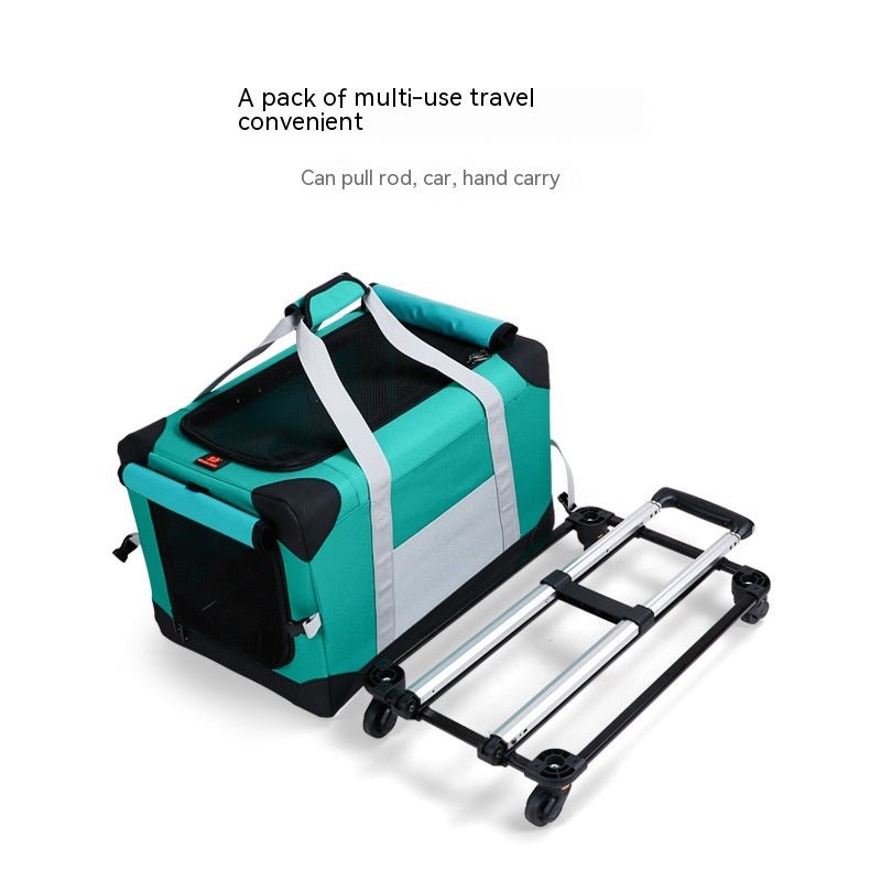 Portable | Breathable Pet Trolley | Car Travel Bag | Beige Color - WaggingTailsMall - Free Shipping - Guaranteed Returns!