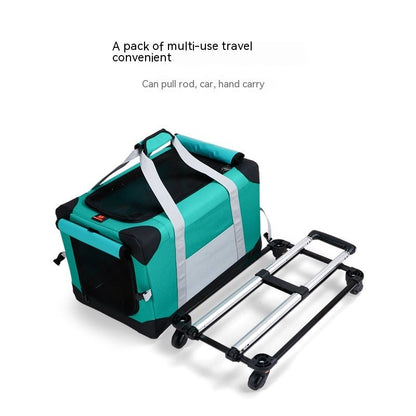 Portable | Breathable Pet Trolley | Car Travel Bag | Beige Color - WaggingTailsMall - Free Shipping - Guaranteed Returns!