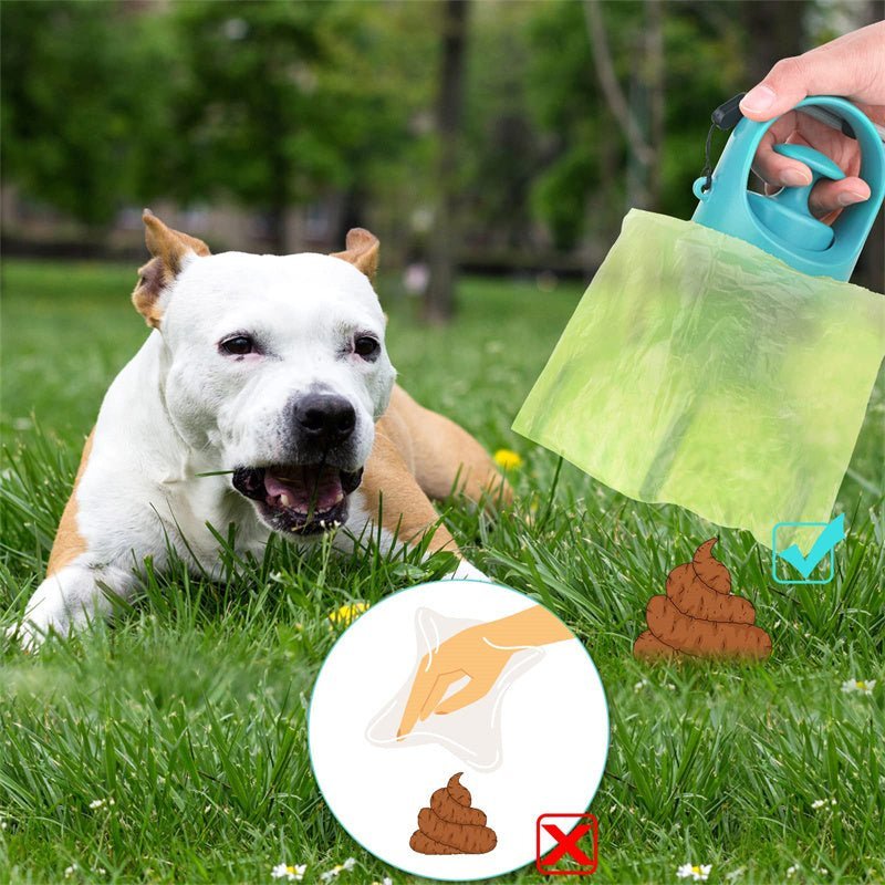 Portable Lightweight Dog Pooper Scooper With Built - in Poop Bag Dispenser - WaggingTailsMall - Free Shipping - Guaranteed Returns!