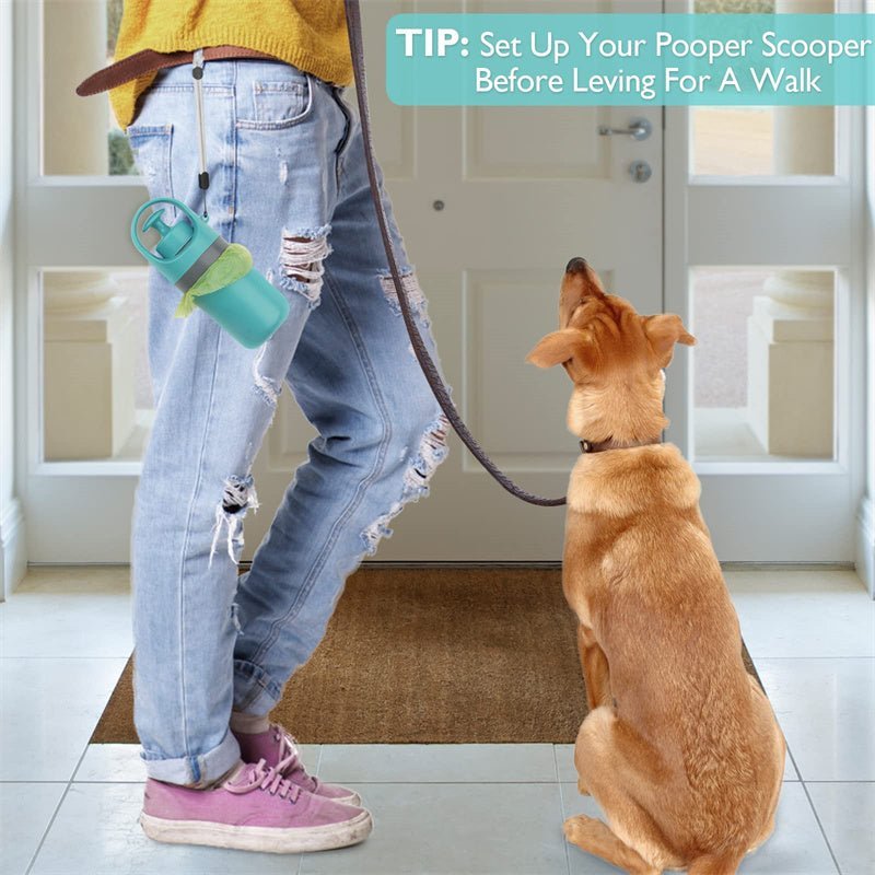 Portable Lightweight Dog Pooper Scooper With Built - in Poop Bag Dispenser - WaggingTailsMall - Free Shipping - Guaranteed Returns!